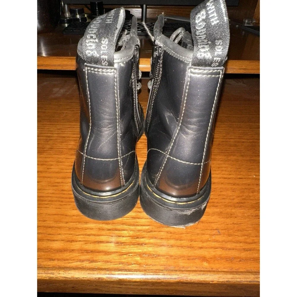 Dr. Martens Doc Martens 1460 Pascal Metallic Pewter Leather Boots Kids Size 3